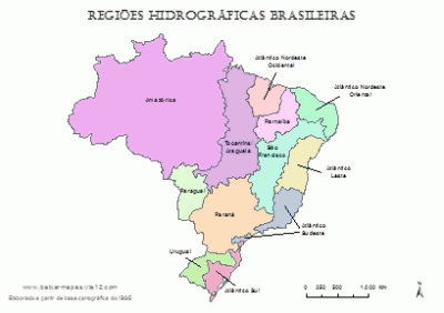 Mapa de Bacias Hidrográficas do Brasil