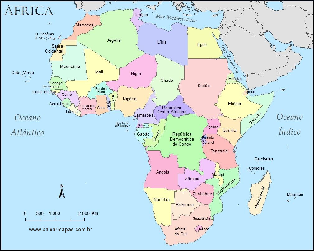 Africa Politico Mapa 9204