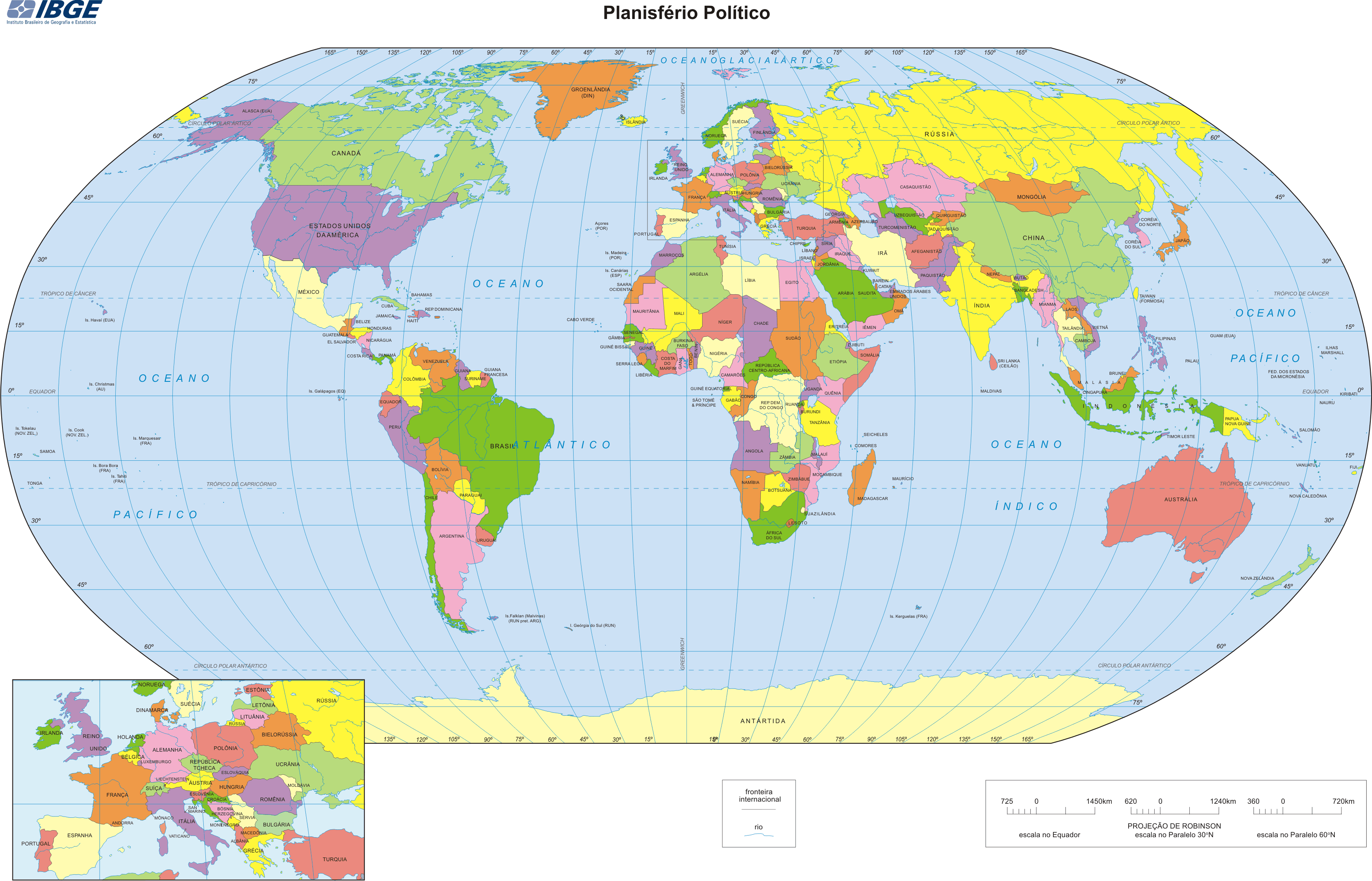 Mapa Mundi Político (IBGE)