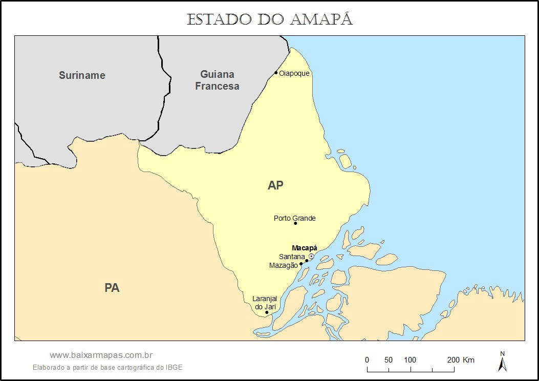 Mapa do Amapá