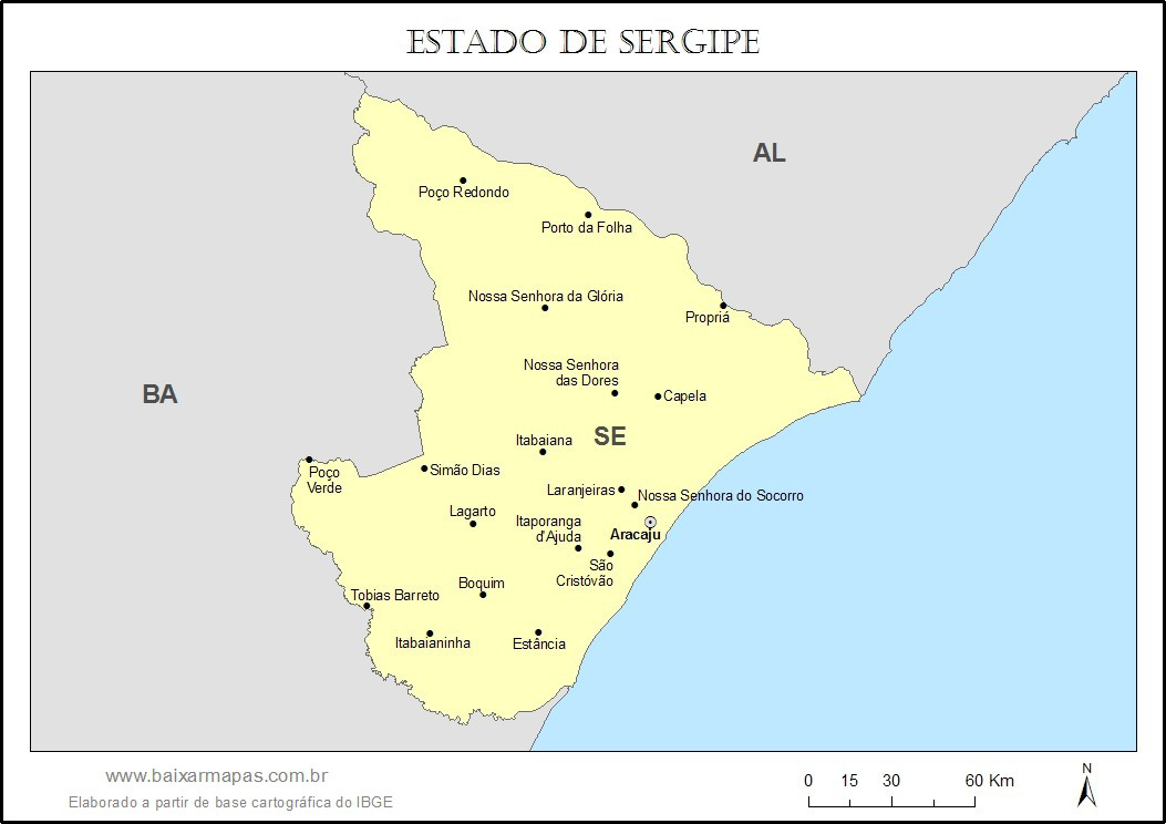 Mapa de Sergipe